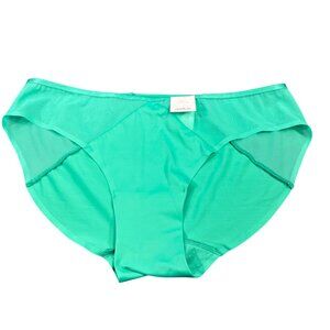 Auden Womens Size XL 16 Panty Bikini Invisible Edge Mesh Green New With Tags